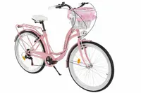 Bicicletă oraș 26" Davi Emma Style 7 viteze Shimano 155-180 roz/negru