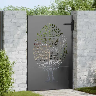 vidaXL Poartă de grădină 85 x 150 cm Oțel vopsit în pulbere Blocat