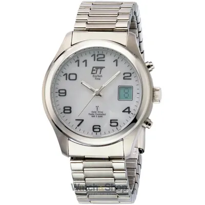 Ceas ETT Eco Tech Time ETT EGS-11335-62M Solar Drive Radio Controlled Basic Men's 39mm 5ATM