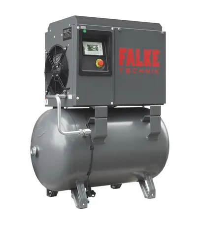 Compresor de aer profesional cu surub, cu invertor - 3.7kW, 400 L/min, 10bari - Rezervor 300 litri - Falke-FFTG-3.7-300L-10b-230V