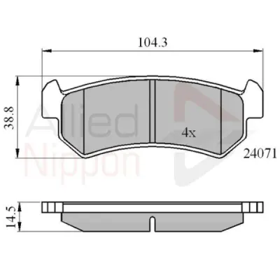 Set placute frana, frana disc COMLINE ADB01191