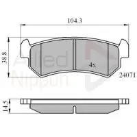 Set placute frana, frana disc COMLINE ADB01191