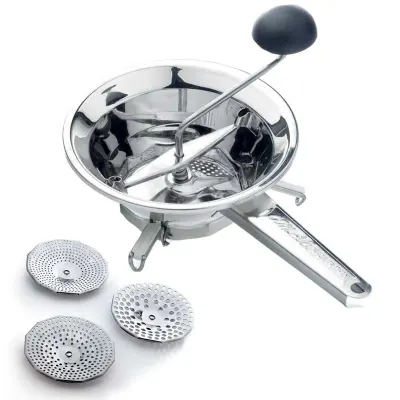 Masina de pasat rosii, 3 site interschimbabile, diametru 24 cm, inox alimentar
