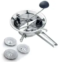 Masina de pasat rosii, 3 site interschimbabile, diametru 24 cm, inox alimentar