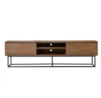Comoda TV RODEZ, nuc + negru, 180x40x50 cm