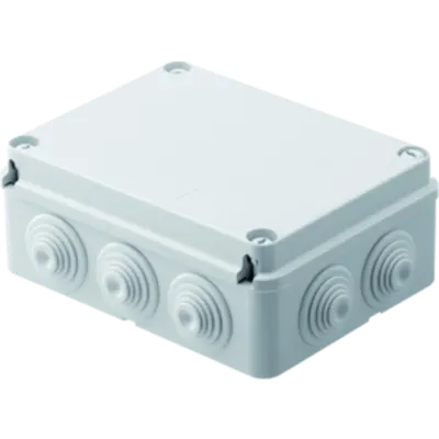 Doza aparenta - IP55 - dimensiuni interioare 190X140X70 - WALLS cu presetupe - GREY RAL 7035