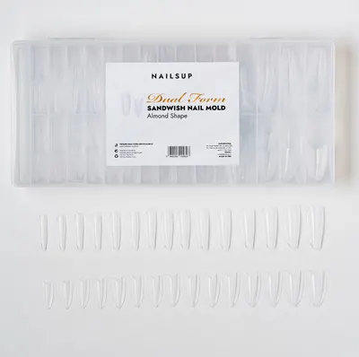 Tipsuri Reutilizabile NAILSUP Sandwich Dual Forms Almond Shape