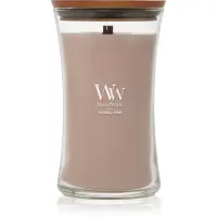 Woodwick Opulent Wood Patchouli Creme lumânare parfumată cu fitil din lemn 609.5 g