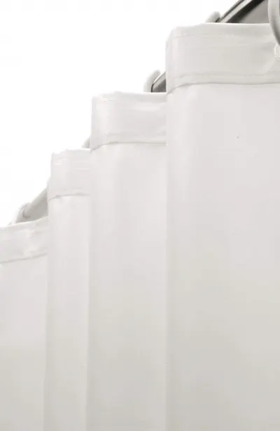 Perdea de dus, universala, 150 cm, cu 10 ochiuri, alb mat, Deante