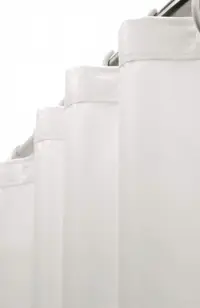Perdea de dus, universala, 150 cm, cu 10 ochiuri, alb mat, Deante