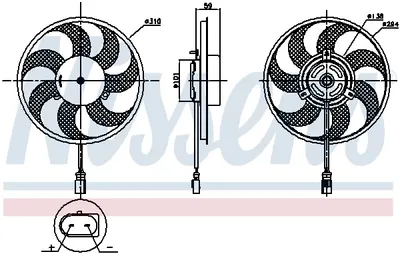 Ventilator radiator potrivit MERCEDES VIANO (W639), VITO MIXTO (W639), VITO (W639) 2.0D-3.7 09.03