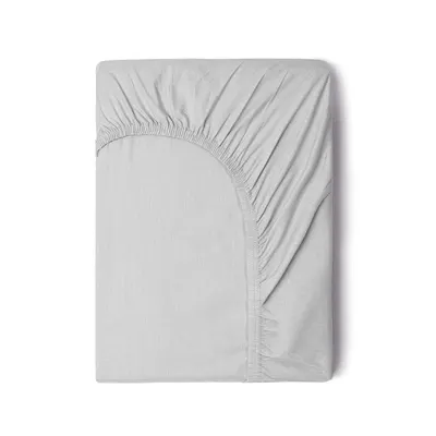 Cearșaf elastic din bumbac Good Morning, 180 x 200 cm, gri