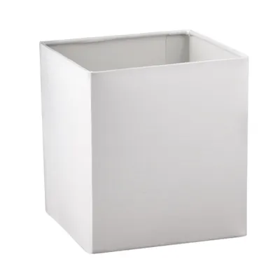 Abajur prisma dreapta din material textil, alb