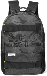 Ghiozdan școlar școlar S. Cool Super Pack - Camuflaj negru, cu 1 compartiment