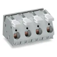 PCB terminal block; lever; 16 mm²; Pin spacing 15 mm; 7-pole; CAGE CLAMP®; commoning option; 16,00 mm²; gray