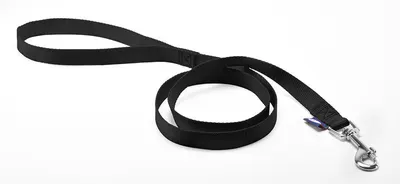 Lesa nylon, neagra, ideala pentru plimbari zilnice, lungime 1.9 m, pentru caini de talie medie si mare