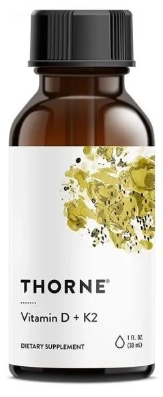Vitamin D3 + K2, picaturi , 500 IU/100 mcg, 30 ml, Thorne