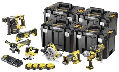 Set scule fără fir DeWALT - DCK865P4T-QW, 8 scule, 18V, 4x5.0Ah, 4 cutii