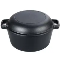 Cratita din Fonta cu Capac, 26 cm, 5 l, Perfect Home