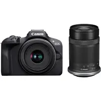 Aparat foto Canon - EOS R100, RF-S 18-45mm f/4.5-6.3 IS STM, RF-S 55-210mm f/5-7.1 IS STM, Negru