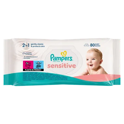 Servetele umede Sensitive, 80 bucati, Pampers