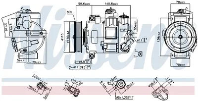 Compresor climatizare aer conditionat potrivit AUDI A1, A3, A6 ALLROAD C6, Q2, Q3, TT; SEAT ALHAMBRA, ALTEA, ALTEA XL, ARONA, ATECA, IBIZA IV, IBIZA IV SC, IBIZA IV ST, IBIZA V, LEON, LEON SC 1.0-3.6