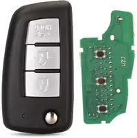 Cheie auto completa cu telecomanda Techstar compatibila cu Nissan Qashqai J11, Pulsar C13, Juke F15, X-Trail T32, Micra, 3 butoane, 433 MHz, 4A PCF7952E, CWTWB1G767