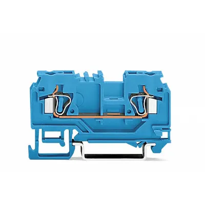 2-conductor through terminal block; 4 mm²; with test port; suitable for Ex i applications; center marking; for DIN-rail 35 x 15 and 35 x 7.5; CAGE CLAMP®; 4,00 mm²; blue