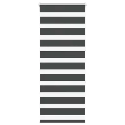 vidaXL Jaluzea tip zebra neagră lățime țesătură 50,9 cm poliester