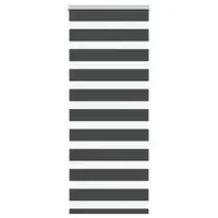 vidaXL Jaluzea tip zebra neagră lățime țesătură 50,9 cm poliester