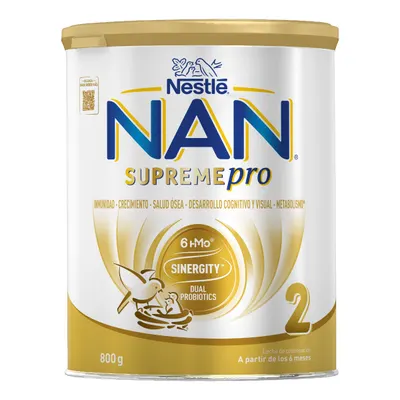 Lapte praf de continuare pentru bebelusi NAN Supreme Pro 2 de la 6 luni, 800g, Nestle