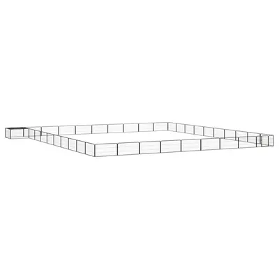 Gossi tarc caini 40 panouri negru 100x50 cm otel vopsit electrostatic