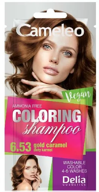 Delia Cameleo Șampon colorant la plic , 6.53 Golden Caramel, 40 ml