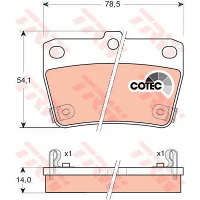 Set placute frana, frana disc TRW GDB3279