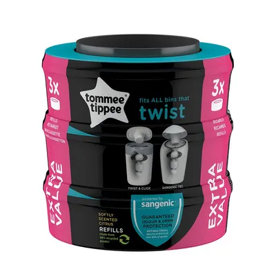 Set 3 rezerve pentru cos igienic Tommee Tippee Twist Click