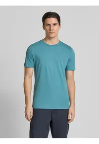 Tricou regular fit din bumbac - Turcoaz