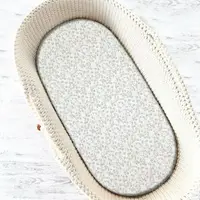 Cearceaf cu elastic MimiNu Premium Meadow pentru patut sau leagan, 90x40 cm, din bumbac certificat Oeko Tex Standard 100