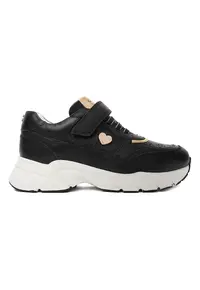 Pantofi sport copii - piele naturala - negru - inchidere velcro