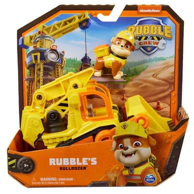 Set vehicul de constructie si figurina, Rubble & Crew, Rubble si Bulldozer, 20141511