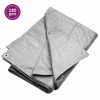 vidaXL Prelată 180 g/m², gri, 3x4 m, HDPE