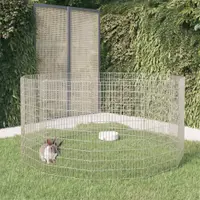 Gossi adapost pentru animale cu 12 panouri, 54x100 cm fier galvanizat