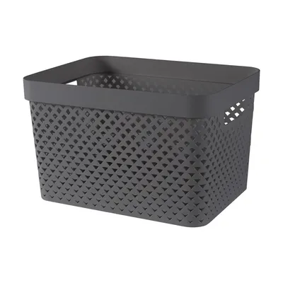 Cutie de depozitare gri închis din plastic 35,5x26x22 cm Pure – Curver