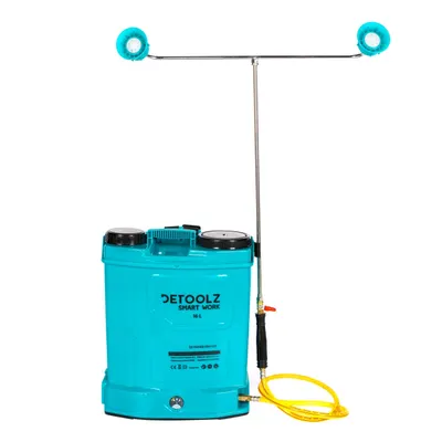 Pompa de stropit Detoolz, capacitate 16l, cu acumulator si amestecator