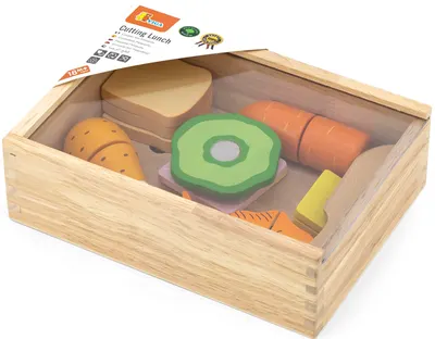 Jucărie din lemn Viga Toys - Cutie de prânz cu accesorii