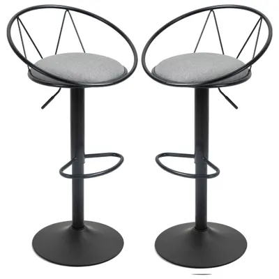 Homcom Set 2 Scaune de Bar – Pivotante, Maro, Reglabile 78–100 cm | Aosom Romania
