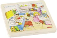 Puzzle din lemn Goki - Ziua mea