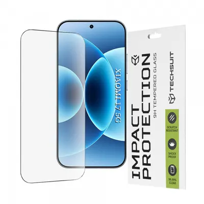 Folie de protectie Ecran Techsuit pentru Xiaomi 17, Sticla Securizata, Full Glue, 111D, Neagra