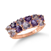 Inel din aur roz cu ametiste heart de 2.2ct