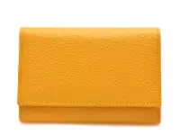 Portofel galben, 6611, din piele naturala