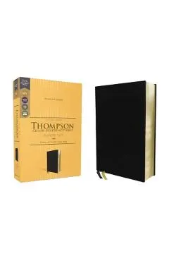 Kjv, Thompson Chain-Reference Bible, Handy Size, European Bonded Leather, Black, Red Letter, Comfort Print
